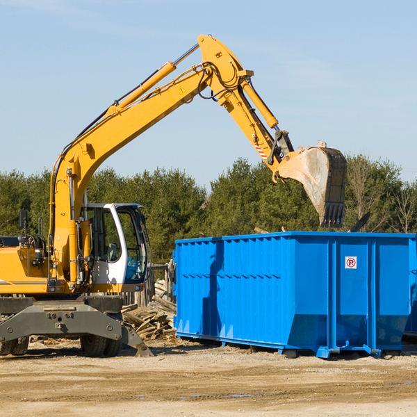 are there any restrictions on where a residential dumpster can be placed in Blodgett Mills